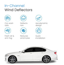 Load image into Gallery viewer, BMW 5 Series F10 2010-2017 4 Door Saloon Wind Deflectors 4pc Edgevisors Tinted