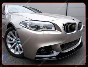FOR BMW 5 SERIES F10 F11 M SPORT FRONT LIP SPLITTER PERFORMANCE SPOILER BLACK GLOSS