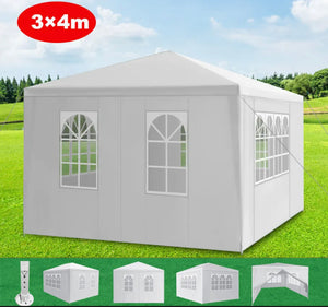 3X4 metre Gazebo with 4 Side Walls Waterproof Marquee Outdoor Garden Tent