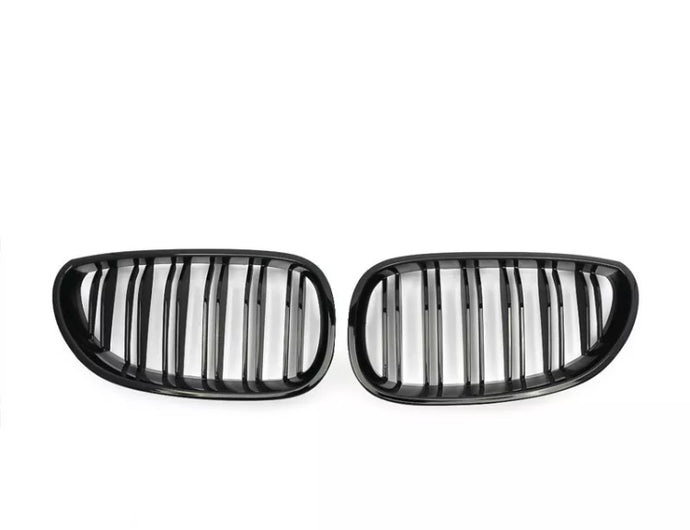 Gloss Black Kidney Grills Grill For BMW E60 E61 5 Series 2003 - 2010