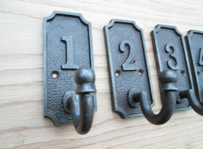 Set of 6 Vintage Style Coat Hallway Hooks