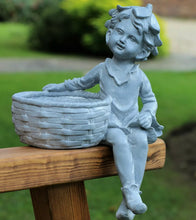 Load image into Gallery viewer, Garden Ornament Planter Cherubs Boy &amp; Girl