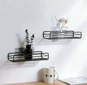 Kitchen / Bathroom / Shower Metal Shelf Suction Basket Caddy Rack Wall Mounted