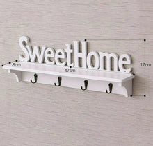 Load image into Gallery viewer, Wall Mounted Sweet Home Shelf Hanging Hanger Hooks Key Holder