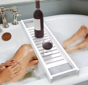 Bamboo Wooden Bath Caddy Tray Bathtub Board Bath Shelf Wine Tablet Holder Rack