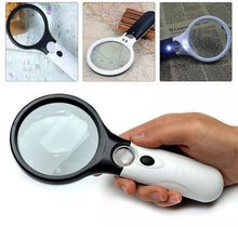 Load image into Gallery viewer, Handheld 45X Magnifier LED light Reading Magnifying Glass Jewelry Loupe With 3 LED Light •  New Valu2u • Free Nationwide Delivery
