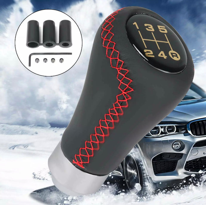 5 Speed Universal Knob Car Manual Leather Gear Stick Shift Knob Lever