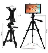 Load image into Gallery viewer, Adjustable Floor Tripod Stand for Tablet or iPad