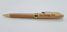 Load image into Gallery viewer, Personalised Engraved Wooden Black Ballpoint Pen