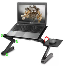 Load image into Gallery viewer, Folding Laptop Stand Riser Tray Table Desk Adjustable