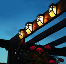 Load image into Gallery viewer, 4 x Solar Powered Compact Fence Wall Lights LED Outdoor