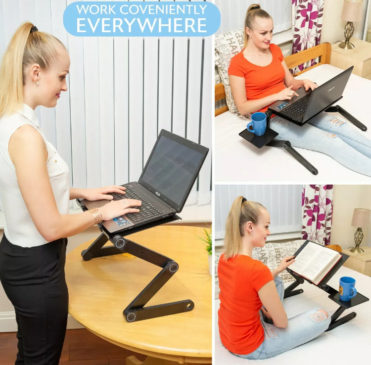 Folding Laptop Stand Riser Tray Table Desk Adjustable