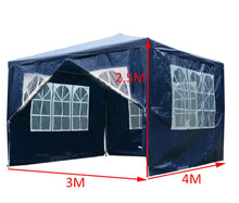Load image into Gallery viewer, 3X4 metre Gazebo with 4 Side Walls Waterproof Marquee Outdoor Garden Tent