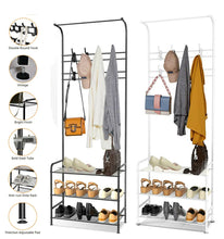 Load image into Gallery viewer, Metal Hat Coat Stand Clothes Shoes Rack Rail Steel Stand Hanger Hooks