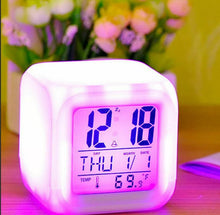 Load image into Gallery viewer, New Alarm Clock 7 Colour LED Change Digital Glowing Night Light