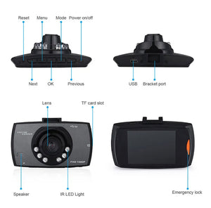 XGODY 2.7" Car Dash Cam G-Sensor DVR Full HD Camera Video Recorder with Night Vision