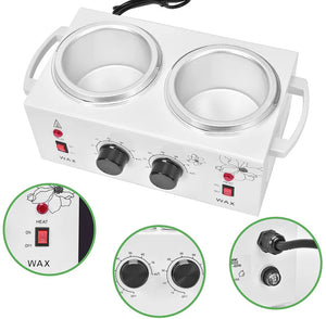 Dual Wax Heater Warmer Melter Melting Machine Double Pot for Hair Removal  220V