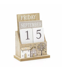 Load image into Gallery viewer, Shabby Chic Wooden Perpetual Desk Calendar  • New Valu2u • Free Delivery