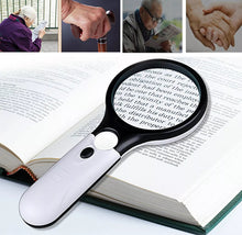 Load image into Gallery viewer, Handheld 45X Magnifier LED light Reading Magnifying Glass Jewelry Loupe With 3 LED Light •  New Valu2u • Free Nationwide Delivery