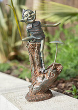 Load image into Gallery viewer, Elf Mushroom Garden Ornament Bronze Effect Outdoor Fairy Statue Sculpture Figure