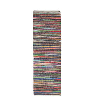 Load image into Gallery viewer, Handmade Indian Chindi Rag Rug 100% Recycled Cotton Large Small Woven Floor Mat