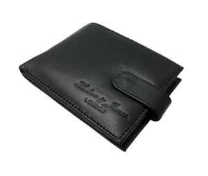 Mens Designer Leather Wallet RFID SAFE ID Protection Blocking