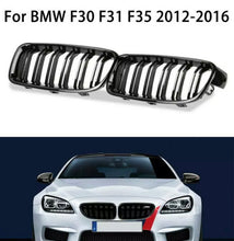 Load image into Gallery viewer, Gloss Black Kidney Grill Twin Bar For BMW 3 Series F30 F31 F35 • 2012-2016