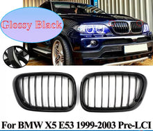 Load image into Gallery viewer, Gloss Black Kidney Grill For BMW X5 E53 Pre-Facelift 1999-2003