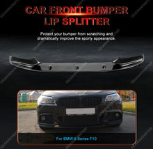 Load image into Gallery viewer, FOR BMW 5 SERIES F10 F11 M SPORT FRONT LIP SPLITTER PERFORMANCE SPOILER BLACK GLOSS