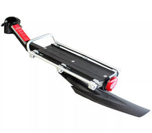 Load image into Gallery viewer, ALUMINIUM REAR BICYCLE CARGO BAG RACK WITH REFLECTOR &amp; MUDGUARD