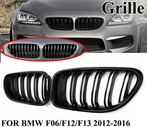 Black Kidney Grill For BMW F12 F13 F06 Gloss or Matte  6 Series 2012-2016 Twin Bar Slat M6 Look