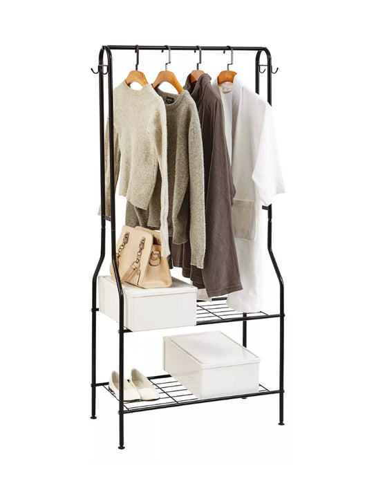 Coat Rack Organiser Clothes Rack Rail Shoe Storage Hooks