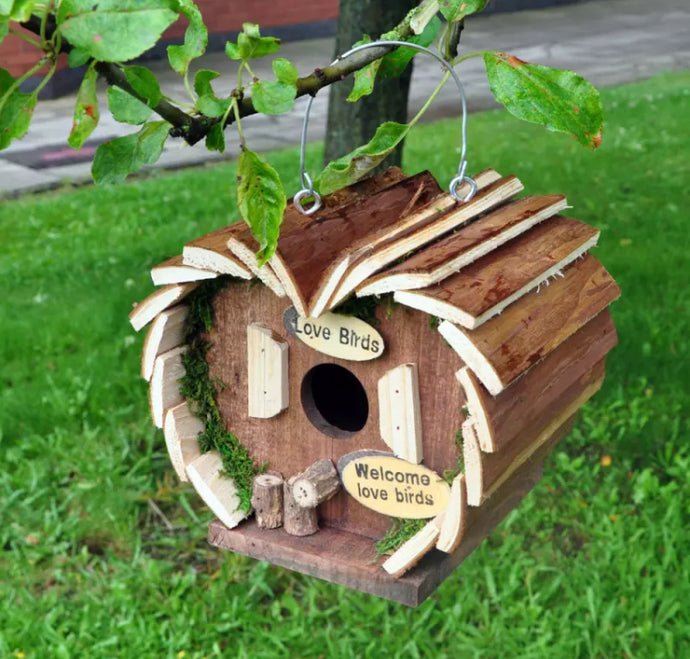 Hanging Wooden Garden Bird Hotel Bird House