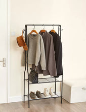 Load image into Gallery viewer, Coat Rack Organiser Clothes Rack Rail Shoe Storage Hooks