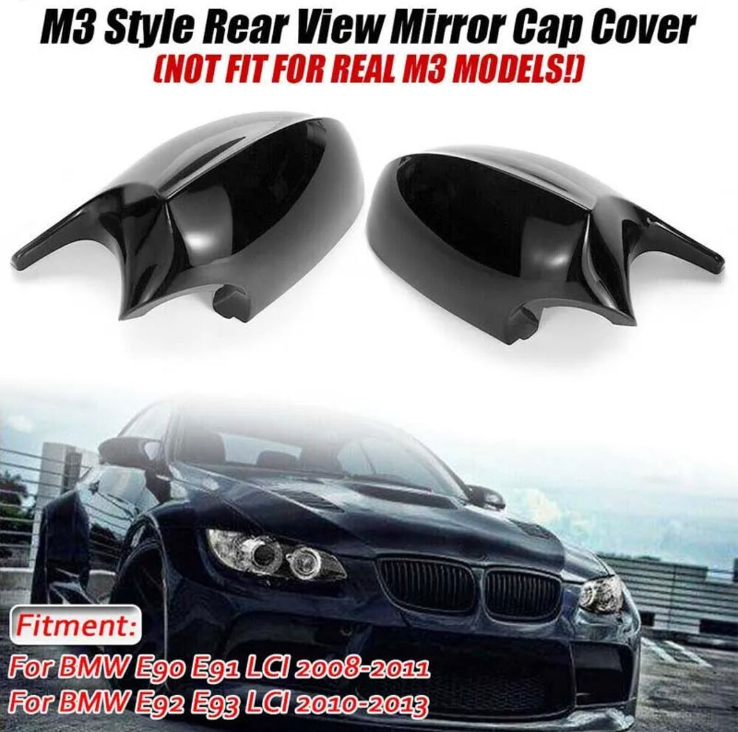 2x Door Wing Mirror Caps Covers For BMW E81 E82 E90 E91 E92 E93 Facelift LCI 08-13